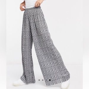 ASOS tall wide leg animal print pants